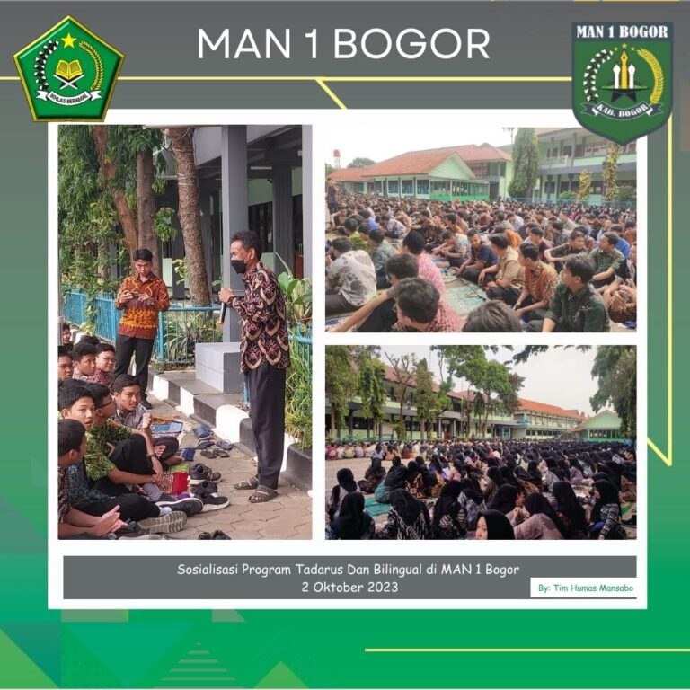 Program Pembiasaan Membaca Alquran dan Berbahasa Arab, Inggris, dan Sunda di MAN 1 Bogor sebagai Upaya Transformasi Pendidikan Madrasah