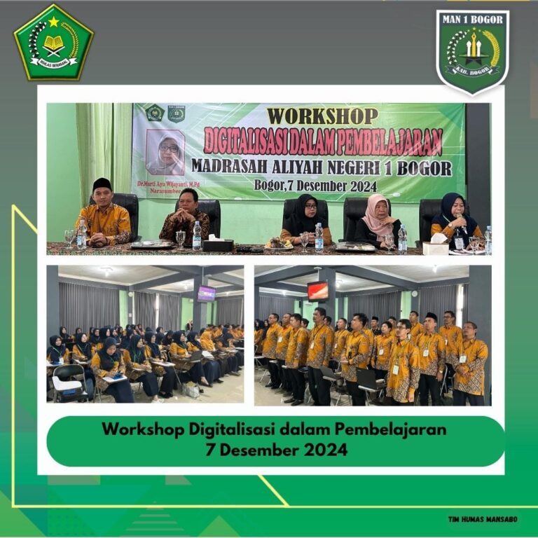 MAN 1 BOGOR GELAR WORKSHOP DIGITALISASI PEMBELAJARAN
