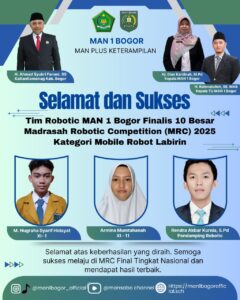 Tim Robotic MAN 1 Bogor The Most Competitive Team